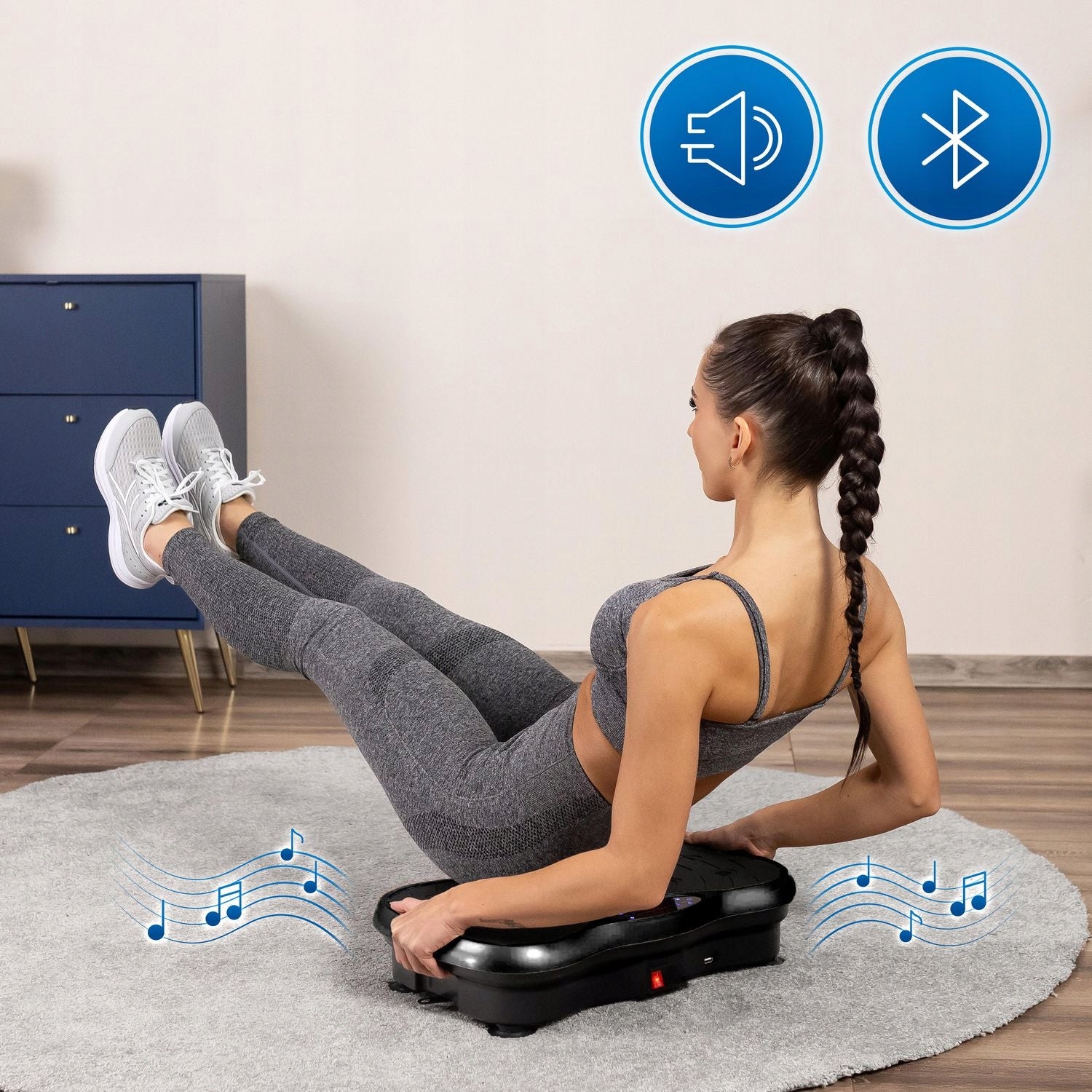 Vibracinė treniruočių platforma efektyvioms treniruotėms namuose – Gymtek XP500