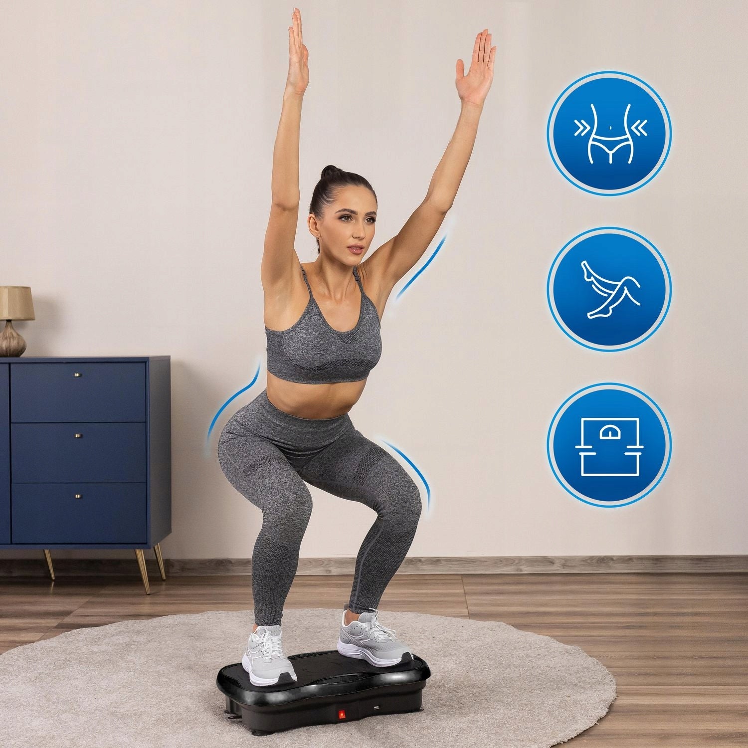Vibracinė treniruočių platforma efektyvioms treniruotėms namuose – Gymtek XP500