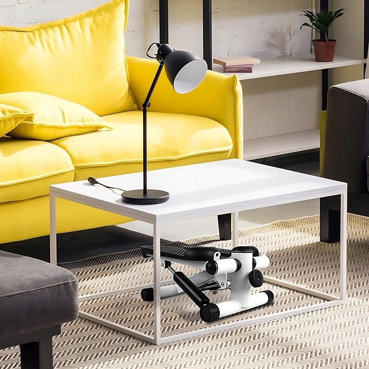 Reguliuojamas treniruočių steperis su pasipriešinimo gumomis ir LCD ekranu – StepFit Pro X