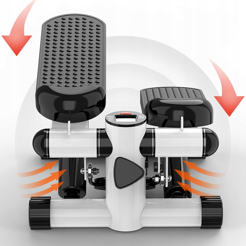 Reguliuojamas treniruočių steperis su pasipriešinimo gumomis ir LCD ekranu – StepFit Pro X