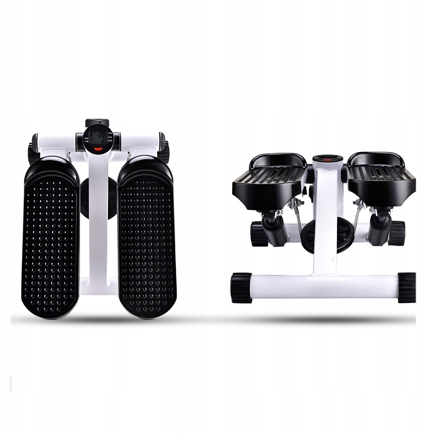 Reguliuojamas treniruočių steperis su pasipriešinimo gumomis ir LCD ekranu – StepFit Pro X