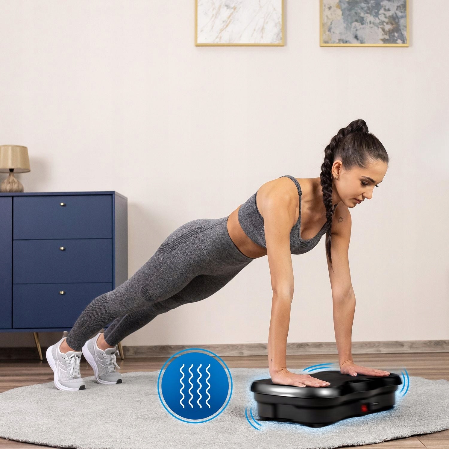 Vibracinė treniruočių platforma efektyvioms treniruotėms namuose – Gymtek XP500