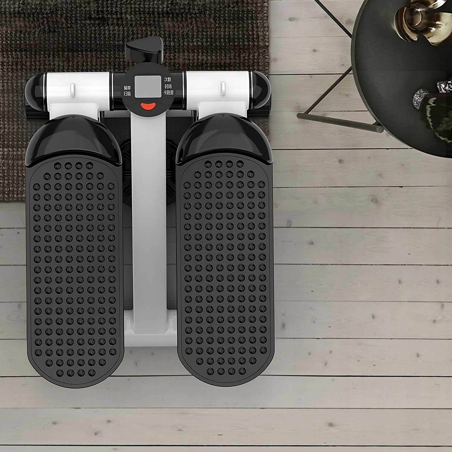 Reguliuojamas treniruočių steperis su pasipriešinimo gumomis ir LCD ekranu – StepFit Pro X