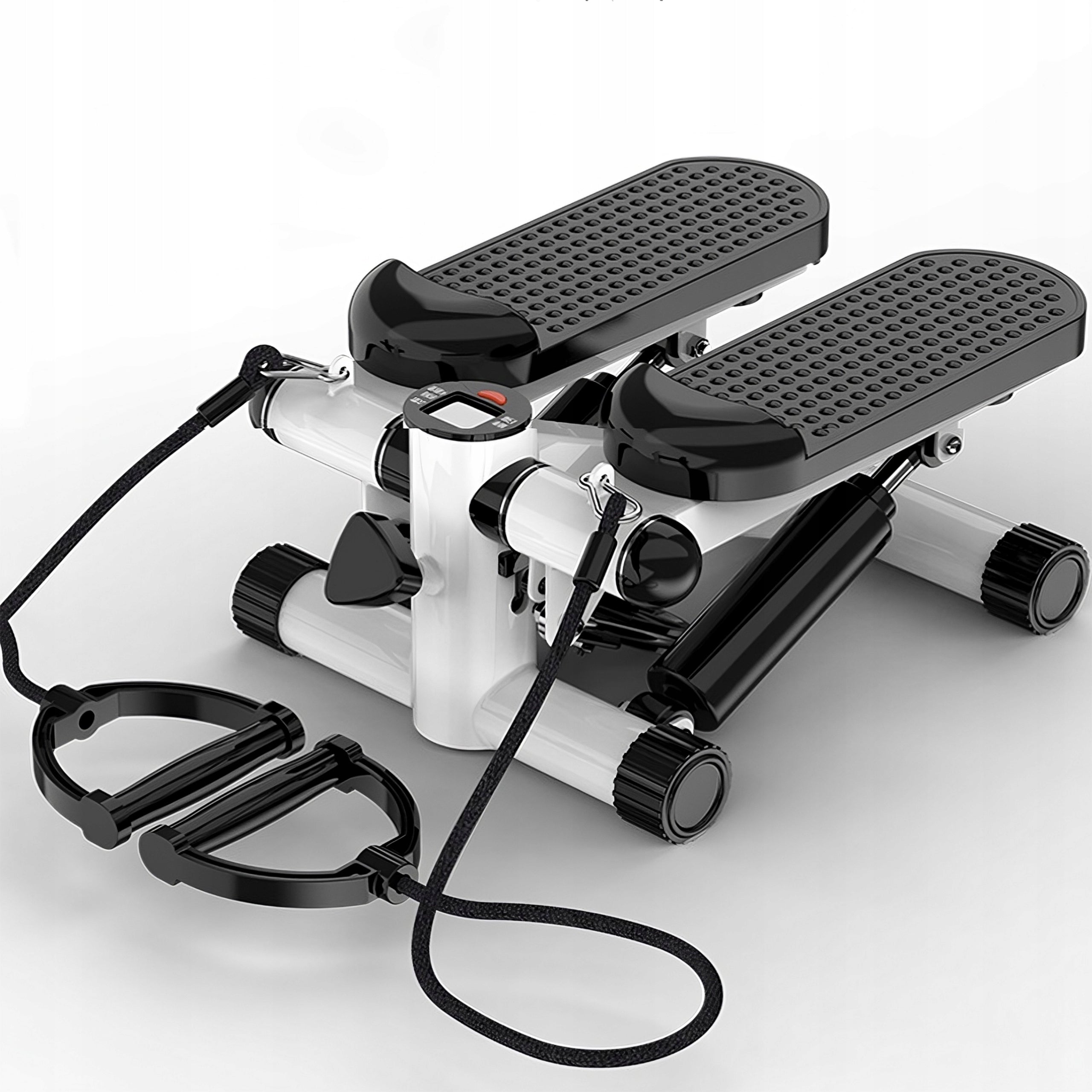 Reguliuojamas treniruočių steperis su pasipriešinimo gumomis ir LCD ekranu – StepFit Pro X